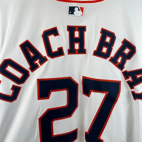Houston Astros Nike White Jersey #27 Coach Bray Men’s 2XL MLB Baseball Shirt NWT - Picture 3 of 8